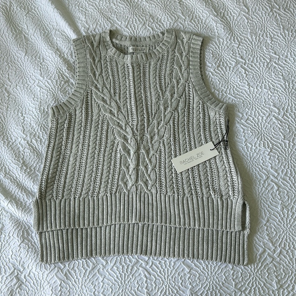 Rachel Zoe Cable Knit Sweater Vest